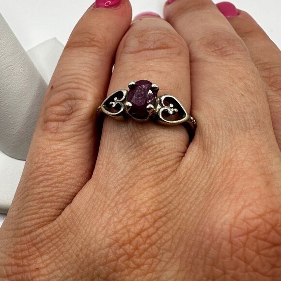 You get both! Genuine ruby ring and stud earrings in sterling silver, bundle! - Picture 7 of 10